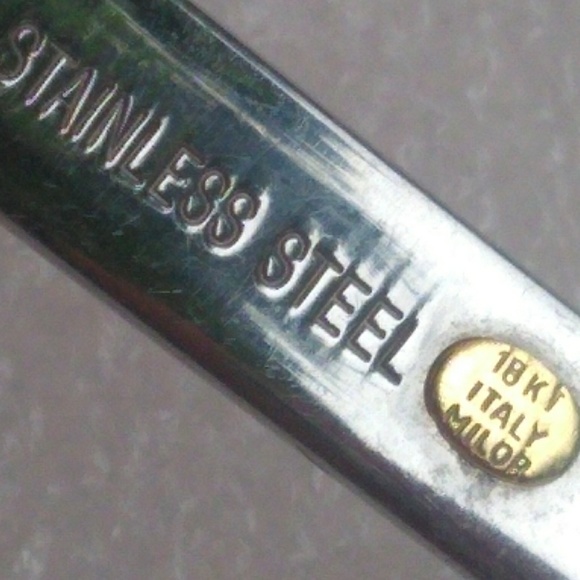 VTG SOLID 18K Gold & Stainless Steel MILOR ITALY - Picture 4 of 8